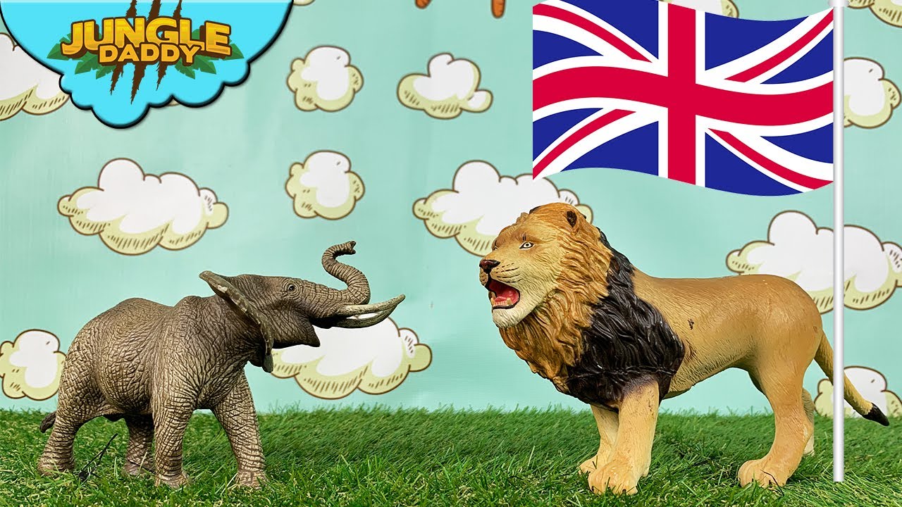 Learn ANIMALS of Different Countries! "Jungle Daddy" schleich mojo animal planet toys kids