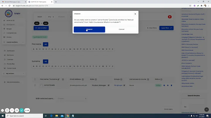 Exploring your course home page in Moodle (Daigler20)