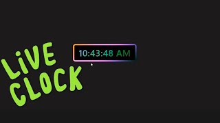 Live Animated Clock using Html CSS and JavaScript UI design | @Codingpolar