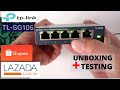 TP LINK TL-SG105 DESKTOP SWITCH UNBOXING AND TESTING