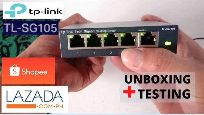 TP link 5 port Gigabit network switch - YouTube