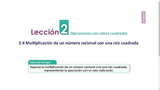 2.4 Multiplicacion De Un Numero Racional Con Una Raiz Cuadrada 9 Grado