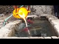 Hot Lava In Water Tank - Experiment