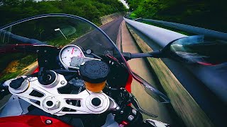 Breaking the mirror on the guardrail. BMW S1000RR