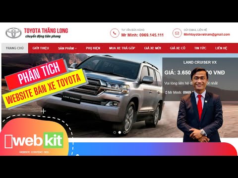 Thiết kế website bán xe Toyota đơn giản, tối ưu. TẶNG 100% khi cùng phát triển 3 năm | WEBKIT