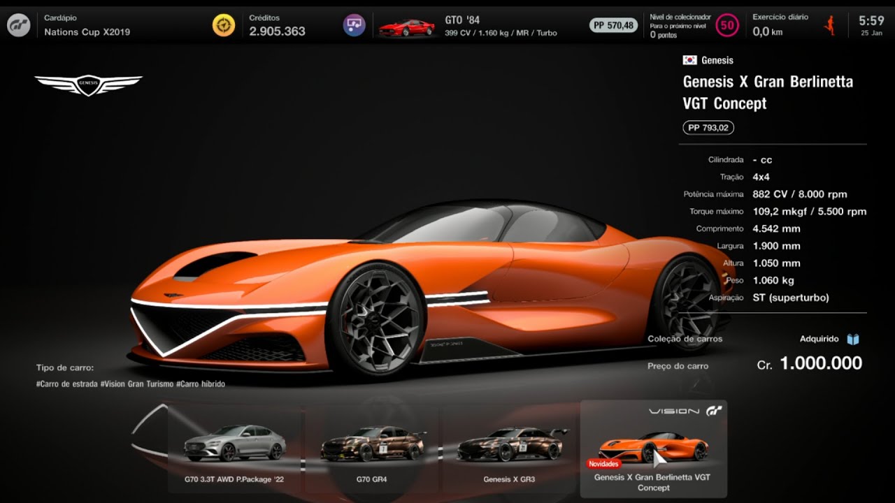 GT7 - Update 1.42 - Buying the Genesis X Gran Berlinetta VGT