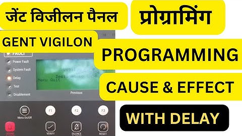 GENT VIGILON PANEL PROGRAMMING || HOW TO PUT DELAY IN GENT PANEL || #gent  #programming #firealarm