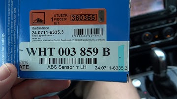 VW Passat 2016: Replacing the ABS wheel speed sensor