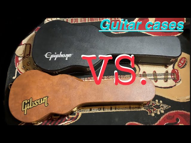Gibson Les Paul Browm case Vs. Epiphone Case - YouTube