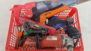 Engineering Tools Collection, Drill, Grinder, Hammer, Screwdriver, Pliers, Wrench, Cutting Pliers