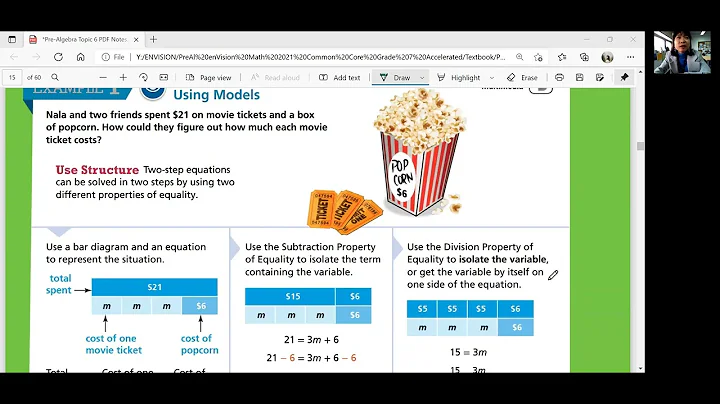 EnVision Grade 7 Accelerated Pre-Algebra 6-2: Solve Two Step Equations