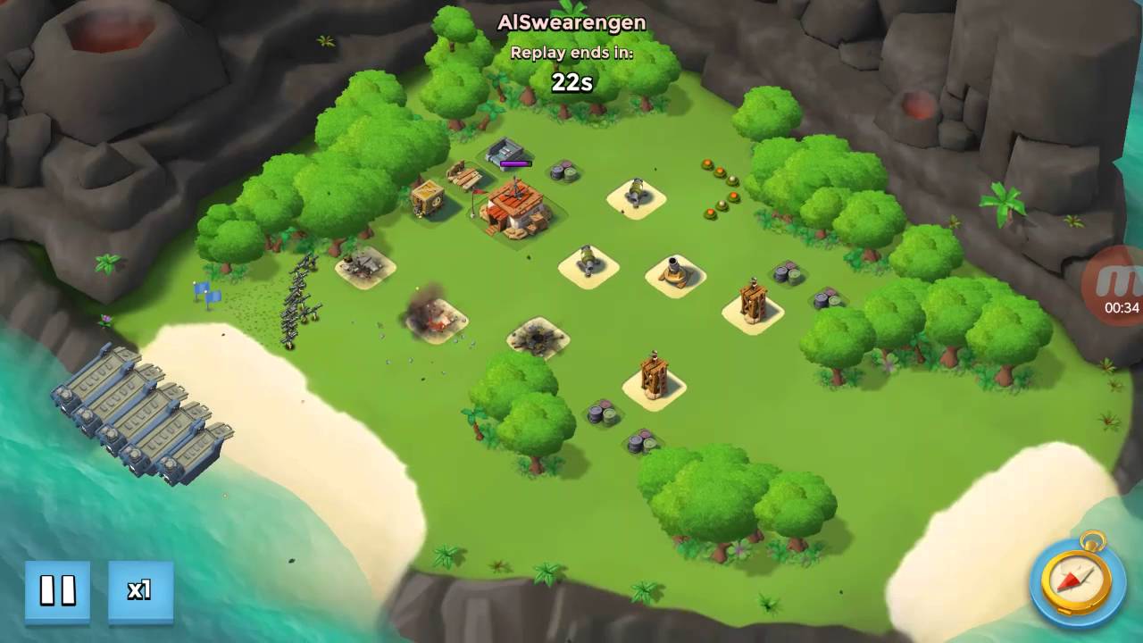 Boom Beach NPC Base Raider Level 15 YouTube