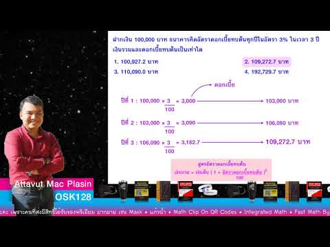 ฟ้าใสกับโจทย์อัตราดอกเบี้ยทบต้น 3% ต่อปี