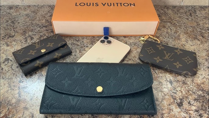 M63918 Louis Vuitton 2019 Monogram Empreinte Emilie Wallet-Marine