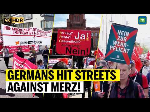 'MONEY FOR SOCIAL CARE, NOT WAR', Thousands Protest Germany's Merz Government In Berlin | N18G