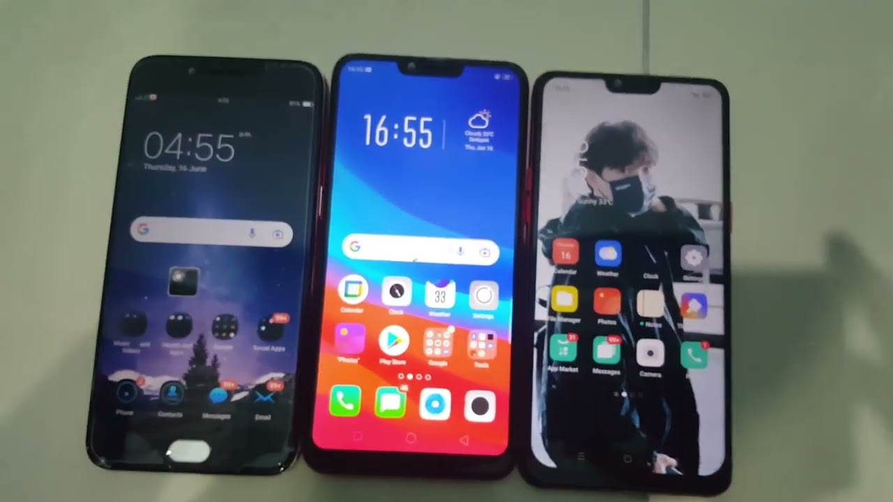 OPPO R9s vs OPPO A3s vs OPPO R15 (Mirror Edition)