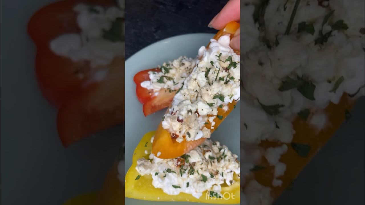 Loaded Bell Pepper Boats! So good but I’m still hungry! HELP 🫠 