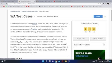 WA Test Cases | | codechef starters | | Vedant Kakade