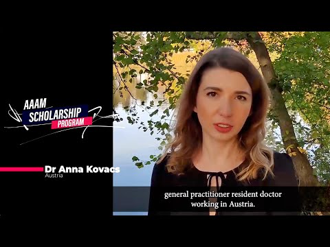 Presenting our Scholarship Recipient Dr Anna Kovacs from Austria