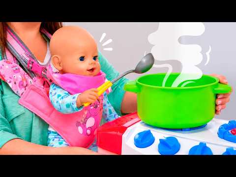 Emily y su mamá están cocinando