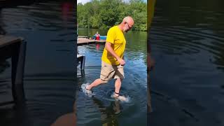 Man Walks on Water with Recycled Bottle Sandals 🌊♻️ | Incredible Invention!