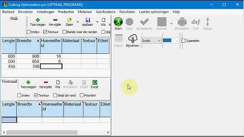 Cutting optimization pro 5 - Nederlandse versie