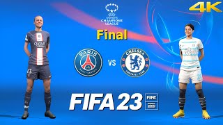 FIFA 23 - PSG vs Chelsea - UEFA Womens Champions League Final | PS5™ Gameplay [4K 60FPS] Next Gen
