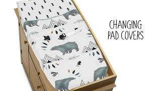 Sweet Jojo Designs Bear Mountain Watercolor Boy Full/Queen Kid Childrens Teen Bedding Comfor Reviews