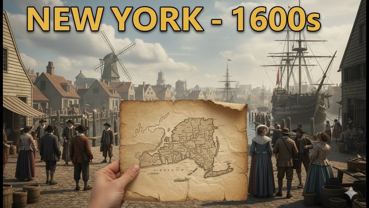 New York Before Skyscrapers 1600s (AI Reconstruction)