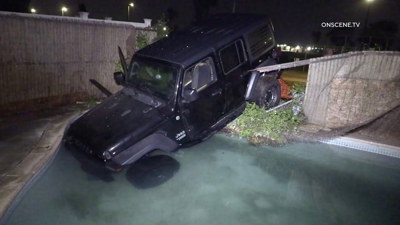 DUI Driver Drives into Pool in San Diego