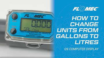 FLOMEC Q9 How To Change Units from Gallons to Litres
