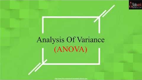Analysis of Covariance (ANOVA) - Statswork