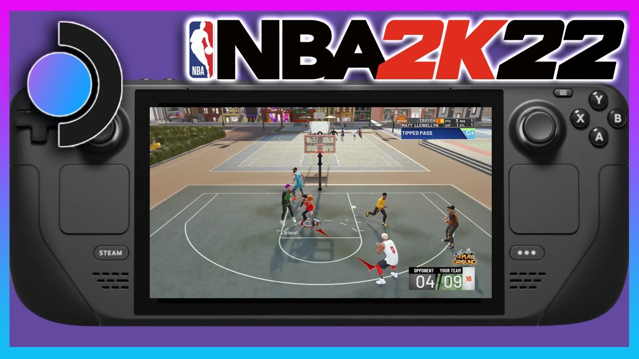 NBA 2k22 Park 60 fps Steam Deck Gameplay 