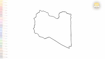 Libya Map drawing | Outline drawings | How to draw Libya Map step by step | #artjanag #libya