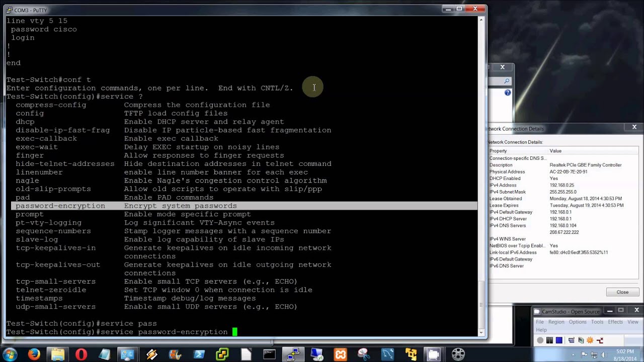 CCNA Tutorial: Part 3, Basic Switch Configuration - YouTube