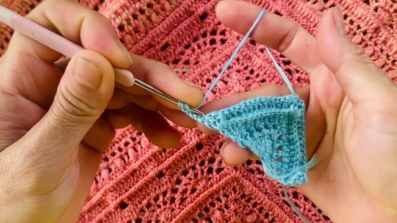 Hướng dẫn móc khăn tam giác phần 1