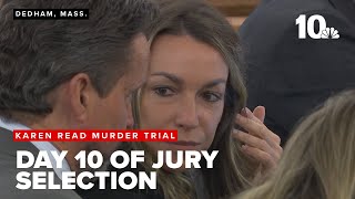 Jury selection resumes in Karen Read's murder trial with goal of seating 2 more jurors
