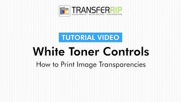 TransferRIP Part 6 #6   Print Transparent Areas- White Channel Controls