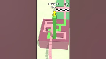 Yellow man achieve the goal of 88 coins in Stacky Dash level-5#shorts