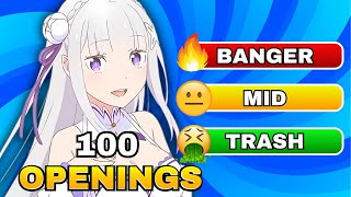 :  RATE THE ANIME OPENING, ENDING, OST (100 POPULAR SONGS)Anime Quiz