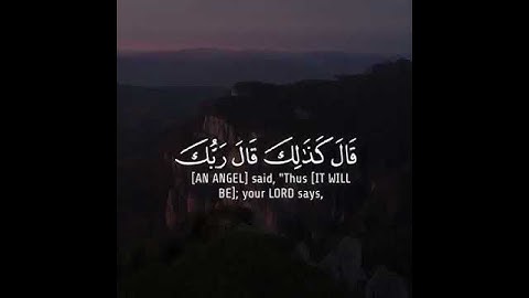 (قال كذالك قال ربك هو علي هين وقد خلقتك من قبل ولم تك شيئا)سورة مريم _ احمد حمادي (حالات واتساب)