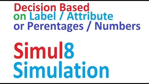 Decision based on Label or Percentage Simul8 Simulation Decision based on Attribute or numbers