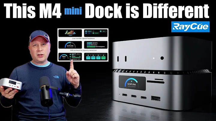 M4 Mac mini Charging Dock with Extra Ports and SSD Enclosure - The RayCue All-in-One Charger Dock