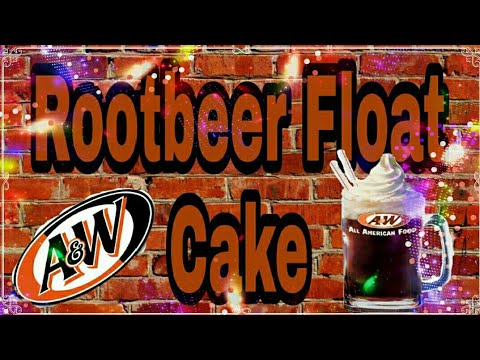 A&W | Root Beer Float Cake Mukbang