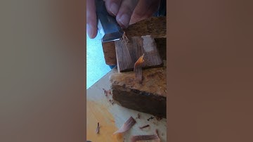 Testing How Sharp My Chisel Is. #woodworking #soundsasmr #endgrain #chisel