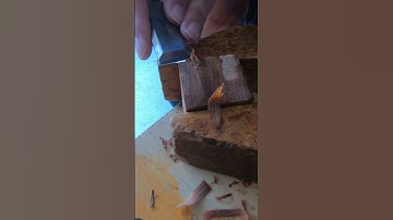 Testing How Sharp My Chisel Is. #woodworking #soundsasmr #endgrain #chisel