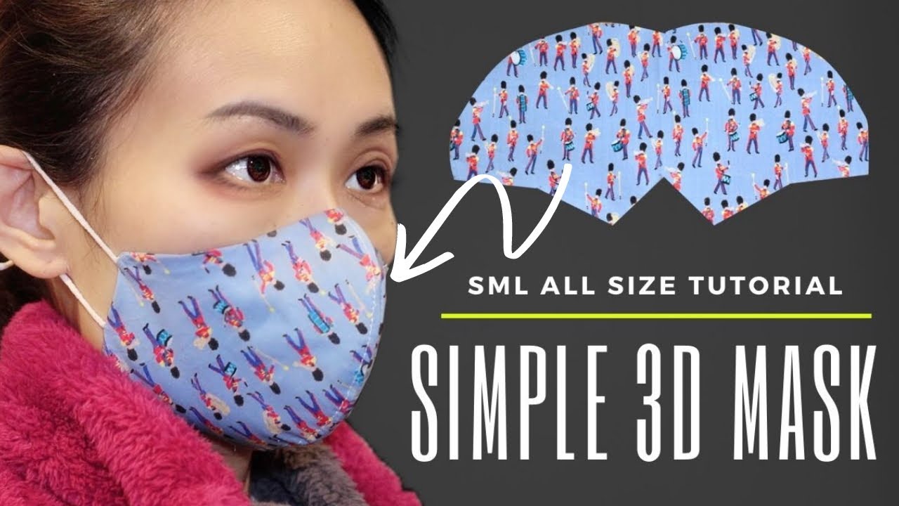 EASY - Simple 3D Mask Tutorial SML All Size🌟Best Fitted Face Mask ...