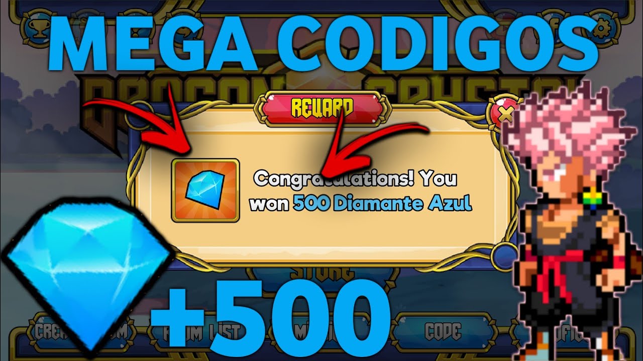Codigos de 500 Diamantes Azuis Dragon Crystal | 500 Azuis - YouTube