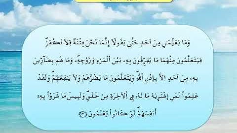 القرآن الكريم مقسم الى أثمان : الثمن الرابع(4) - الحزب الثاني(2)- سورة البقرة - رواية ورش