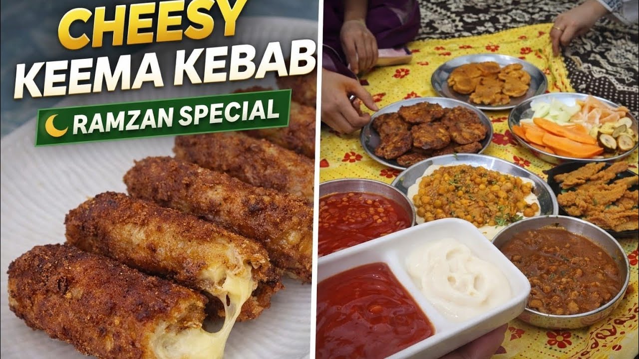 Ramzan Day :3 🌙special cheesy keema kebab |Indian Muslim Family Iftaari Routine | Easy iftaar recipe